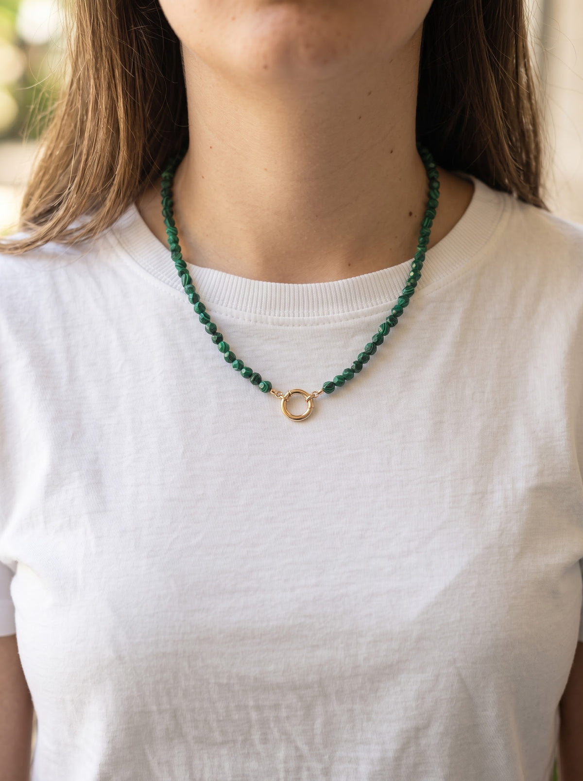 Collana in stile malachite